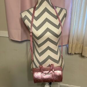 Juicy couture pink metallic mini barrel crossbody NWT